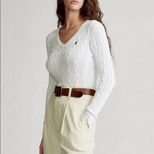 Ralph Lauren Cable-Knit V-Neck